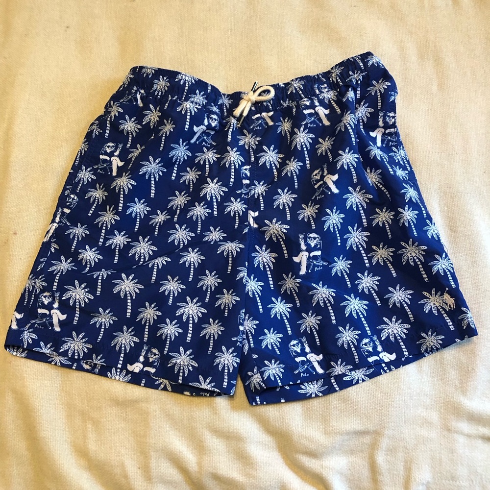 Boys size Large (14-16) Polo Bear swim trunks NWT